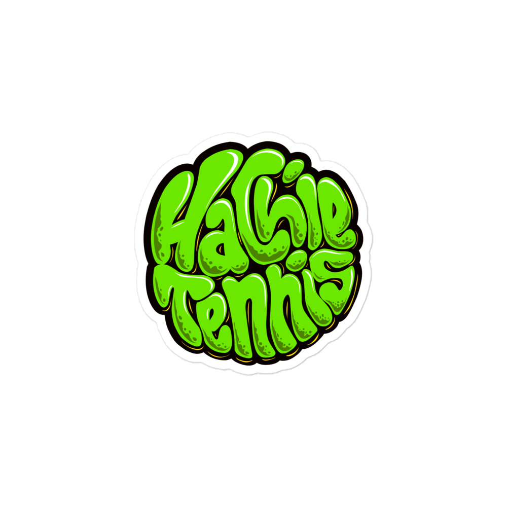 Hachie Tennis Water Bottle Sticker